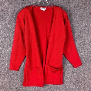 Adele Joyce Cardigan Women's Small Acrylic Wool Blend Adults Red S